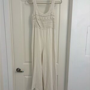 Saltwater LUXE White Jumpsuit with Crochet Top